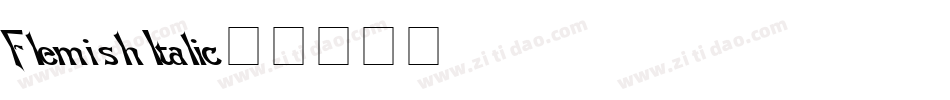 Flemish Italic字体转换